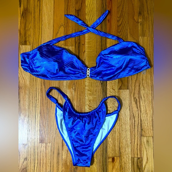 Fashion Nova Other - Fashion Nova Women’s 3XL Blue Two Piece Bikini Swimsuit Set
